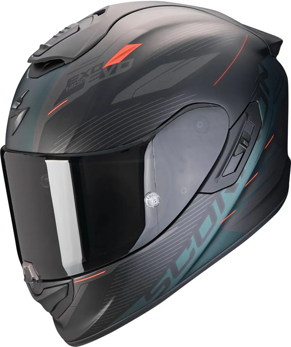 Scorpion EXO-1400 Evo II Air Luma Mat Zwart Groen Integraalhelm