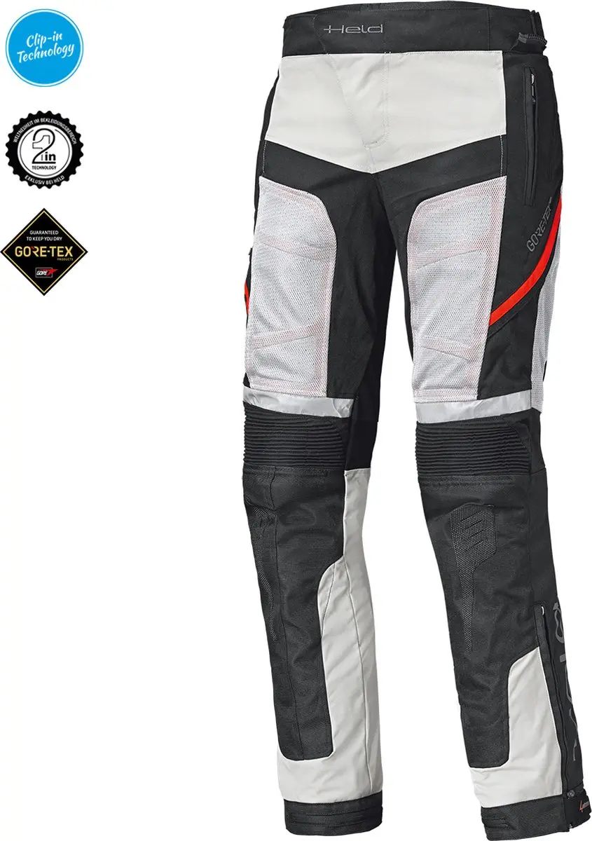 HELD AEROSEC GTX BASE 2in1 GORE-TEX® Motorbroek Touring Grijs-Rood S
