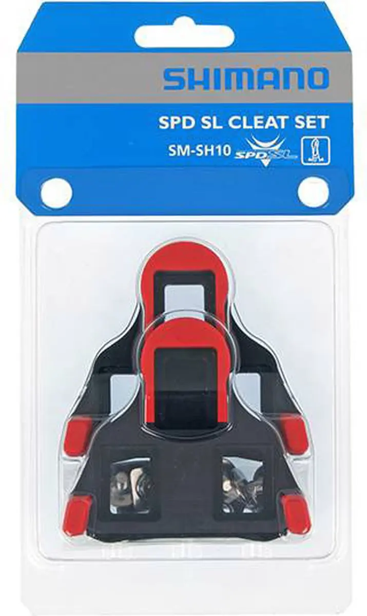 Shimano SM-SH10 SPD-SL Schoenplaatjes - 3-gats - Zwart/Rood
