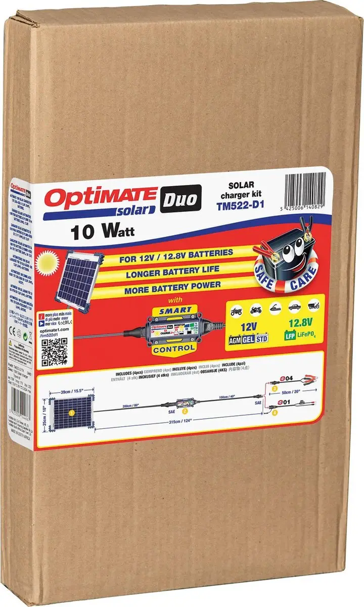 Optimate OptiMate Solar DUO 10W Zonnelader - 12V - afbeelding 6 van 6