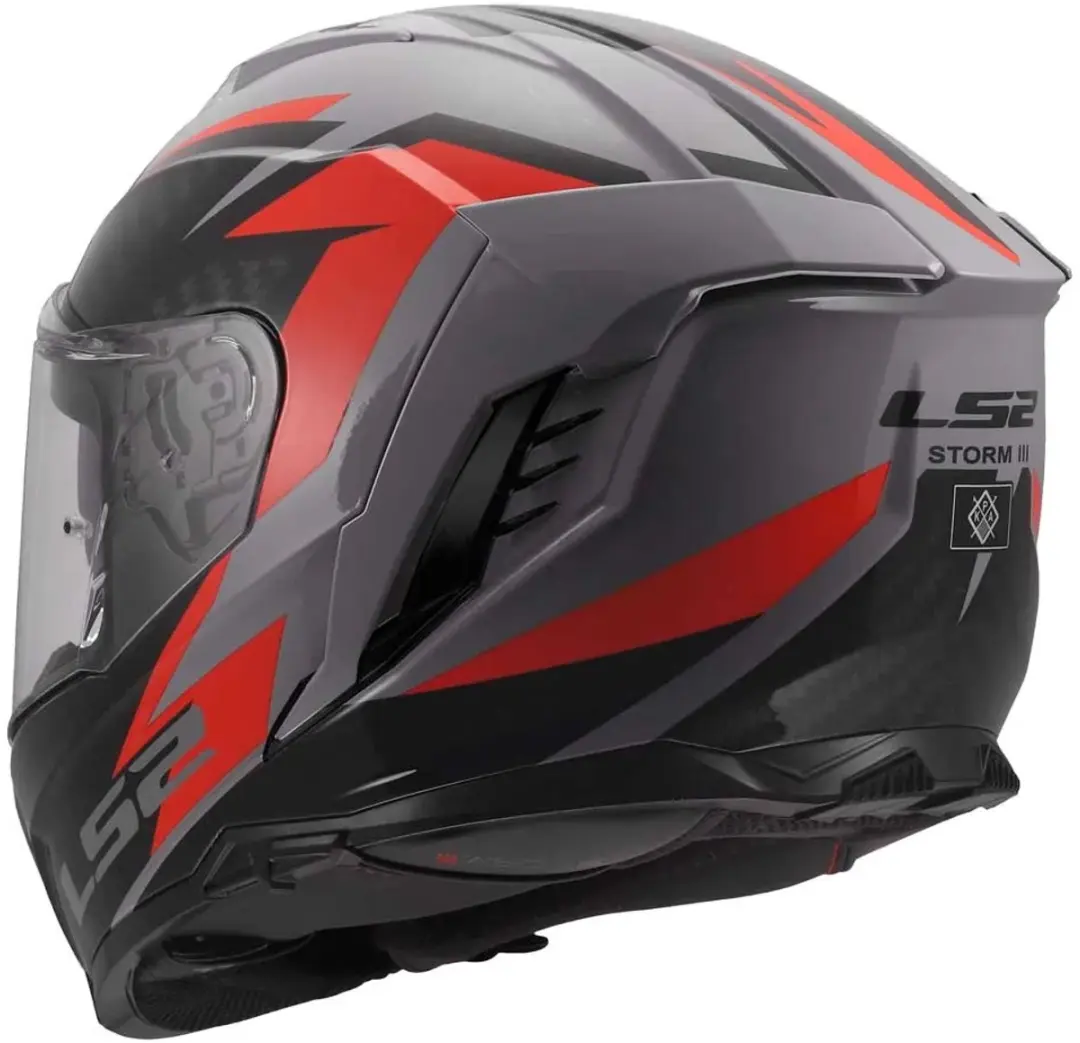 LS2 Storm III FF818 Helm - M - Grijs/Rood