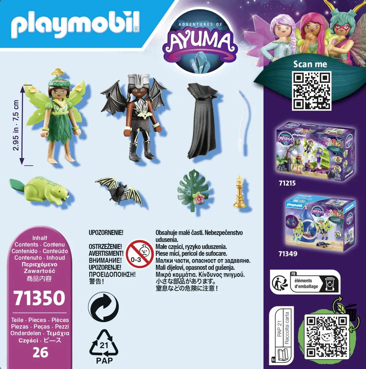 Playmobil Adventures of Ayuma Forest Fairy & Bat Fairy 71350 - Meerkleurig