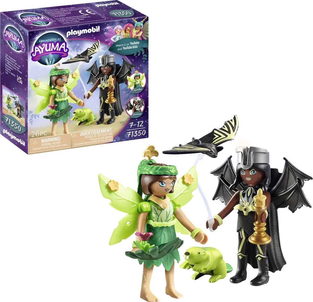 Playmobil Adventures of Ayuma Forest Fairy & Bat Fairy 71350 - Meerkleurig