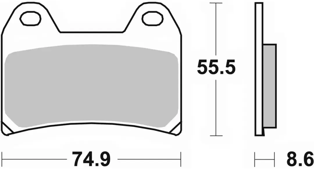 Brembo 07BB19SA Gesinterde Remblokken - Grijs