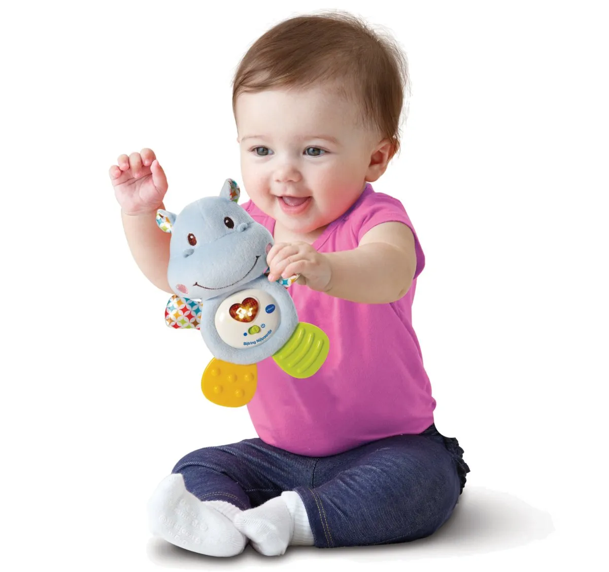 VTech Baby Bijtring Nijlpaardje - Liedjes & Geluiden - Multikleuren