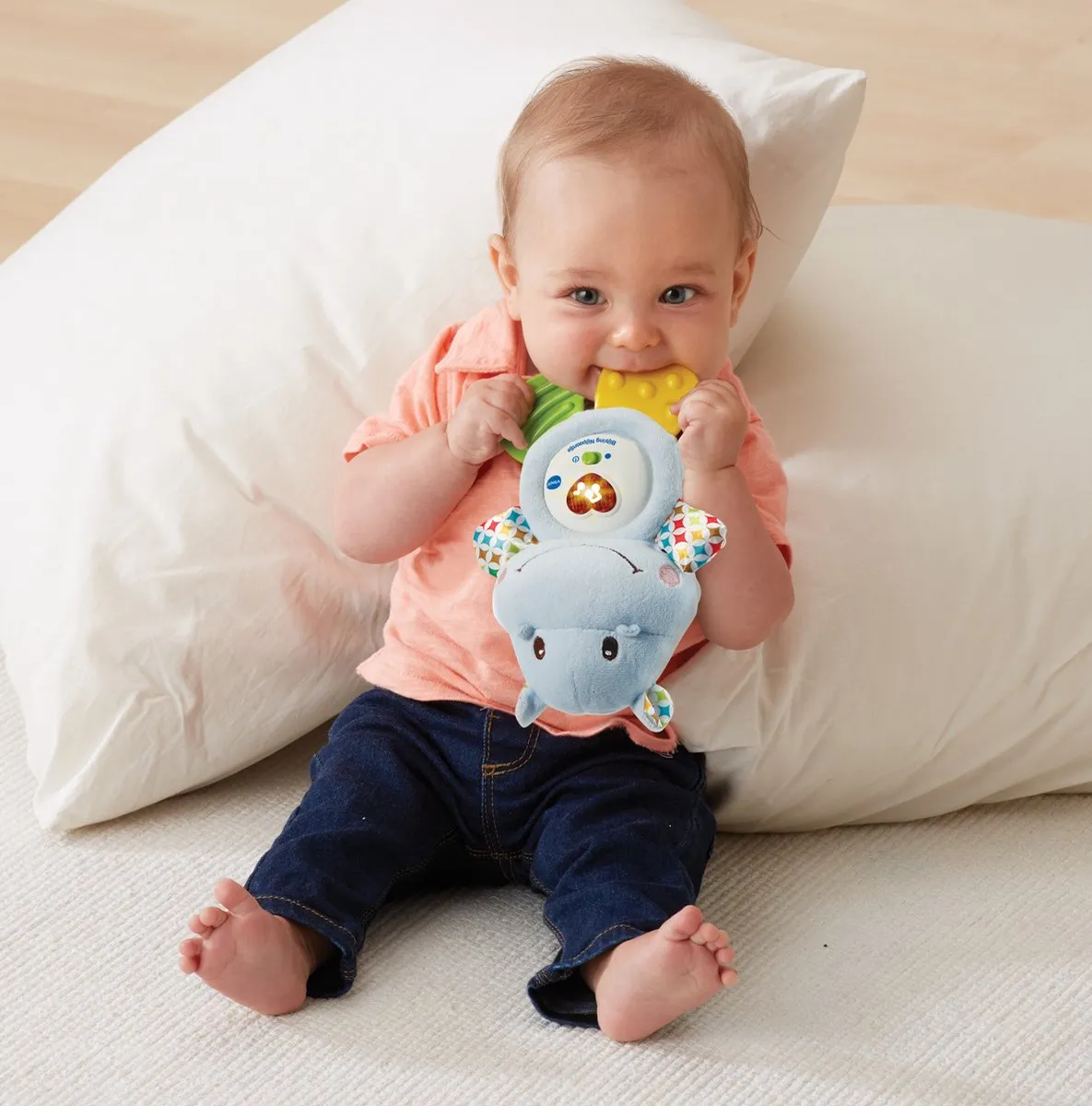 VTech Baby Bijtring Nijlpaardje - Liedjes & Geluiden - Multikleuren - afbeelding 6 van 6