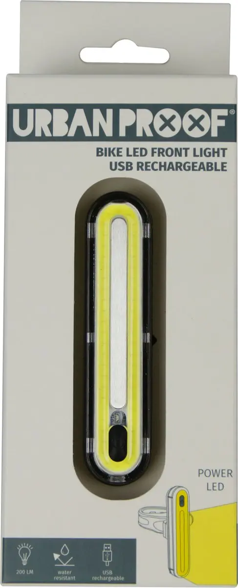 URBAN PROOF Ultra Bright USB Fietslamp - Geel