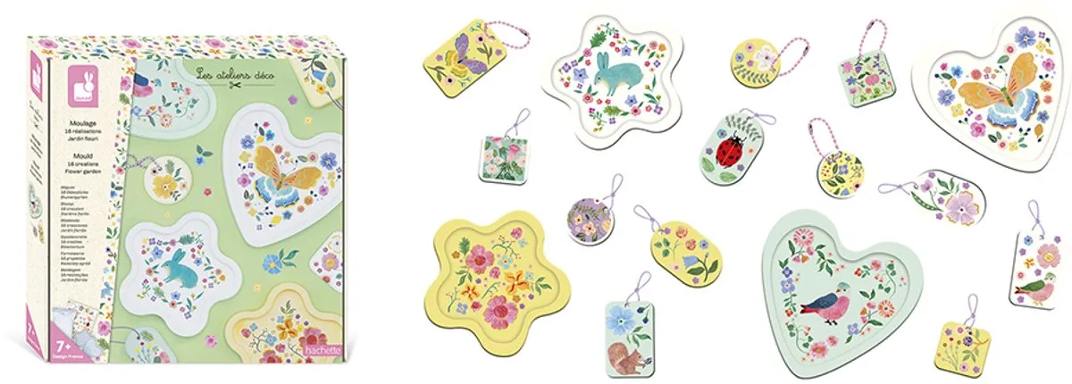Janod Gips Gieten De Bloementuin Knutselset - 16 Creaties - Multicolor - afbeelding 6 van 6