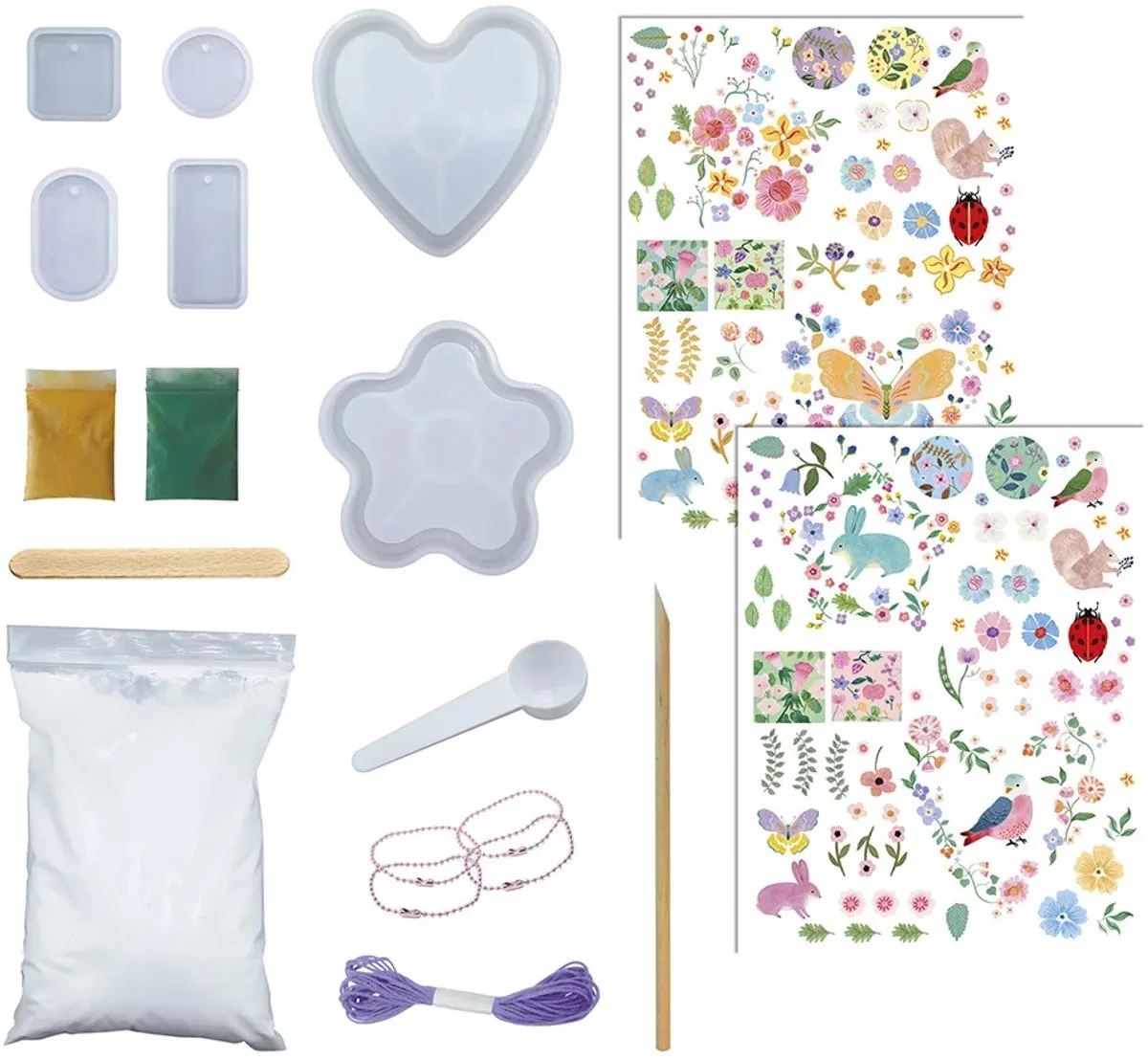 Janod Gips Gieten De Bloementuin Knutselset - 16 Creaties - Multicolor