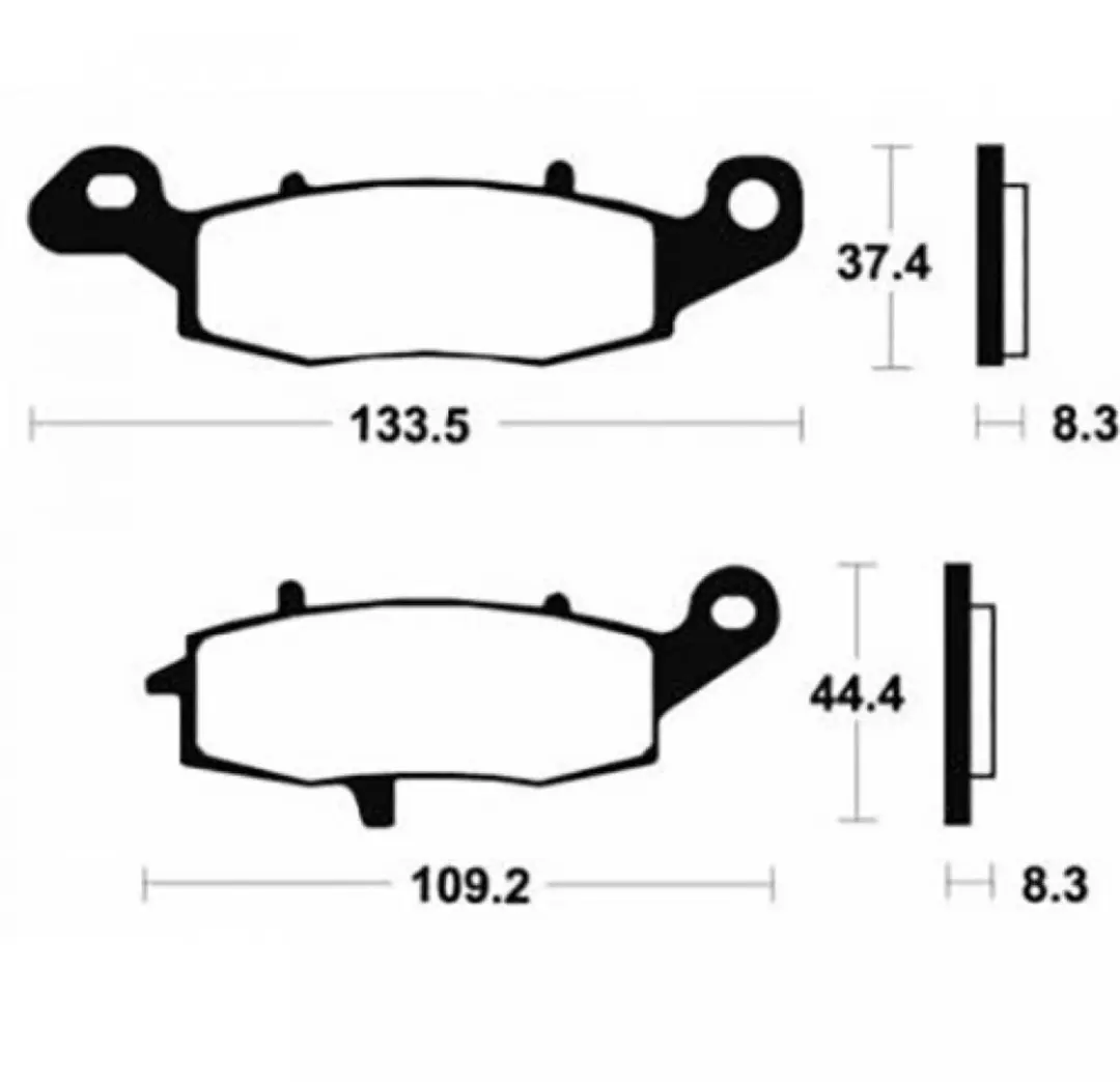 tecnium remblokje voor suzuki 650 dl v-strom 2004 tot 2011 mf204 nieuw