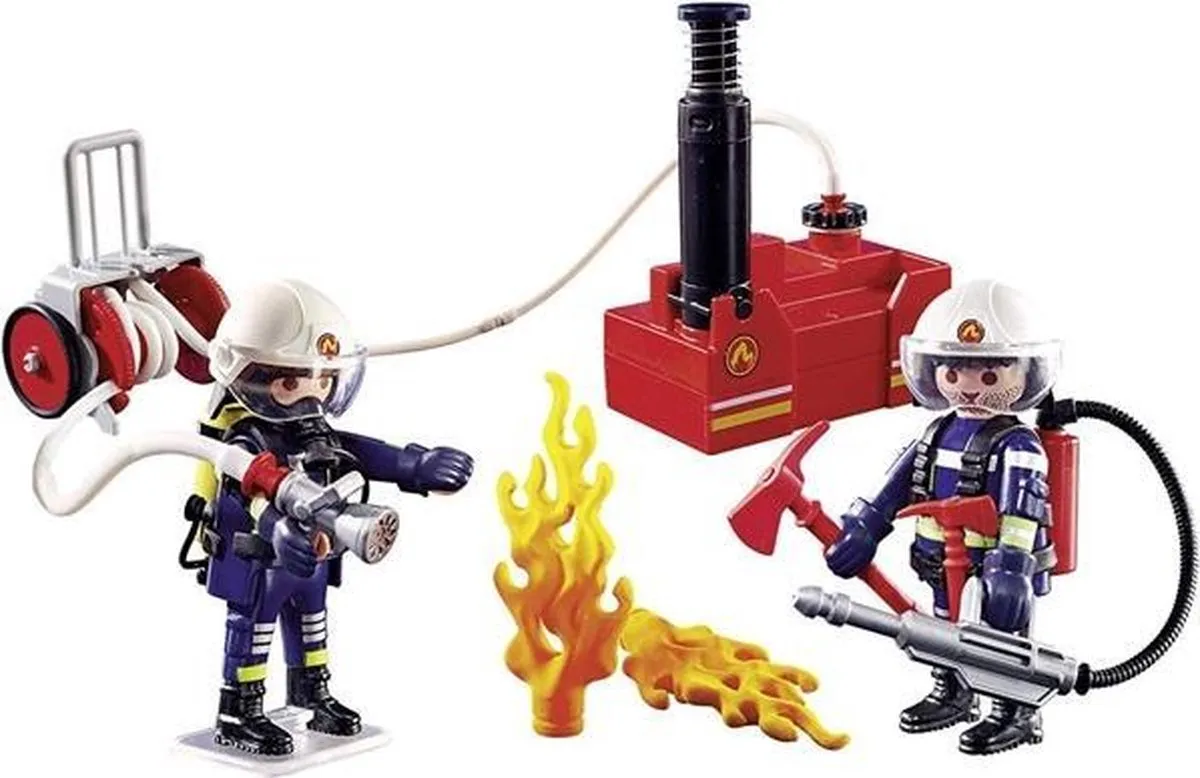 Playmobil City Action Brandweerteam met Waterpomp 9468 - Multicolor
