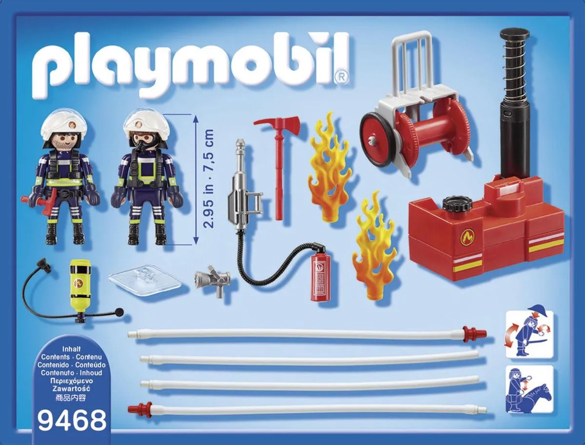 Playmobil City Action Brandweerteam met Waterpomp 9468 - Multicolor - afbeelding 6 van 6