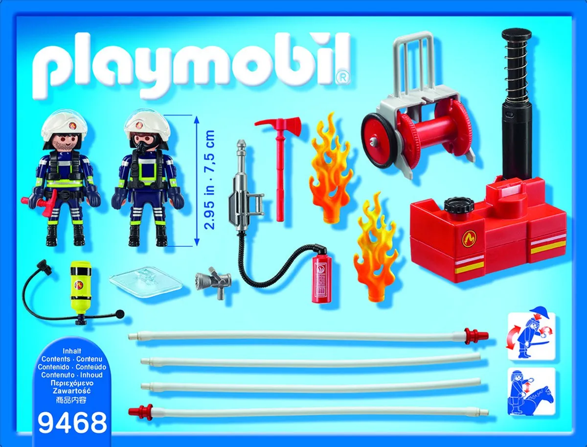 Playmobil City Action Brandweerteam met Waterpomp 9468 - Multicolor