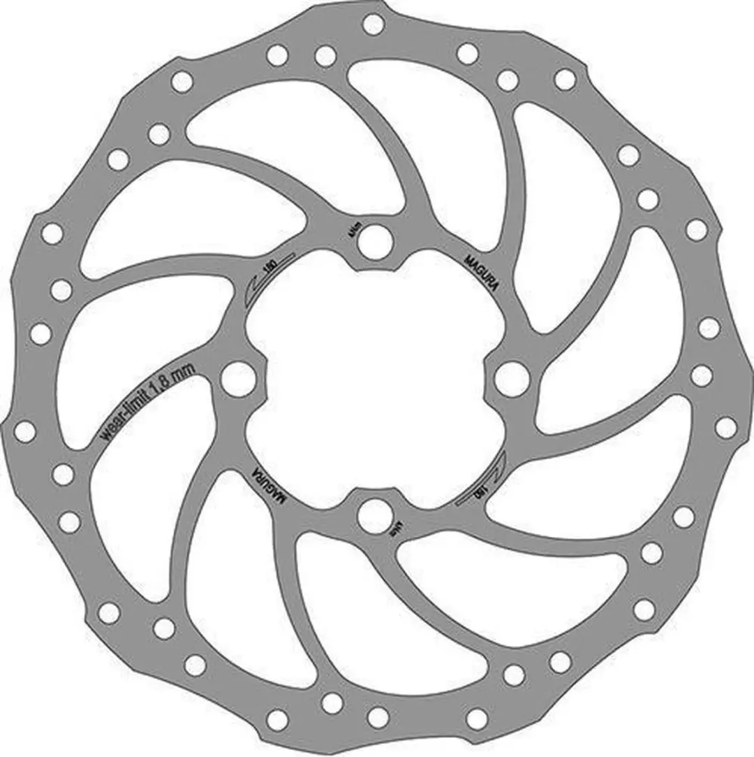 Magura Storm Rohloff Remschijf 180mm - Zilver - afbeelding 4 van 6