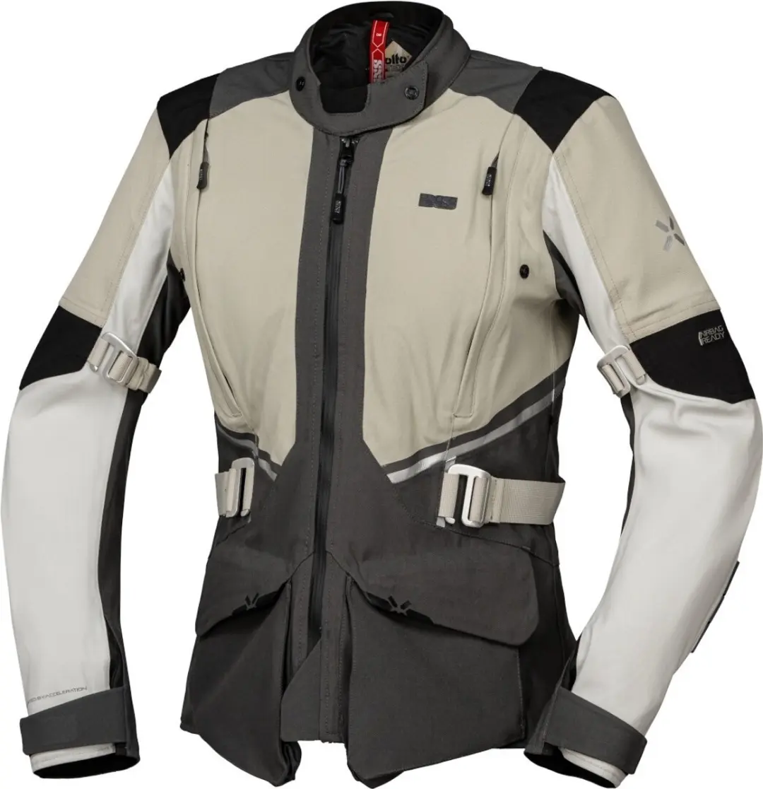 IXS Tourster-STX 1.0 Waterdichte Dames Dark Grijs Textiele Motorjas