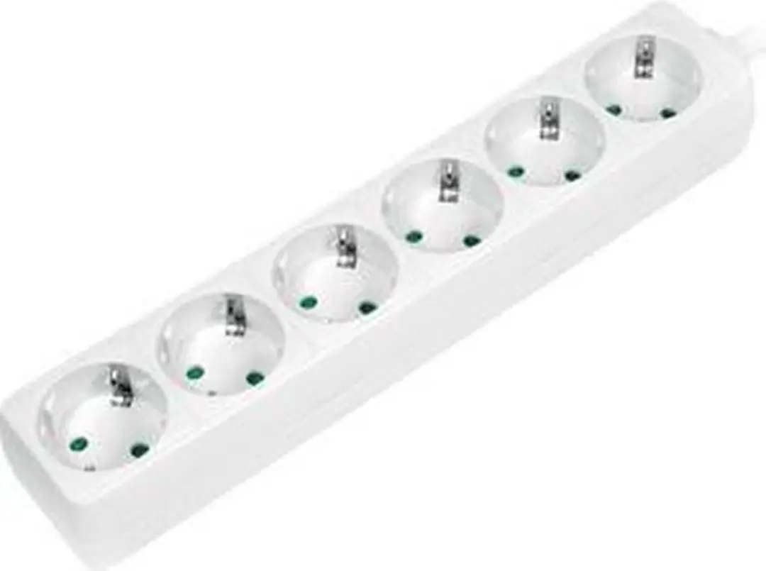 Logilink LPS238B Stekkerdoos 6x - Zwart