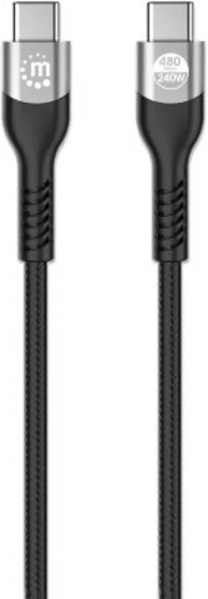 Manhattan 356367 USB-C Laadkabel 2.00m - Zwart
