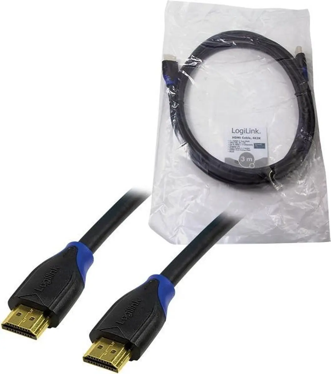 Logilink HDMI-kabel CH0063 3m - Zwart - afbeelding 6 van 6