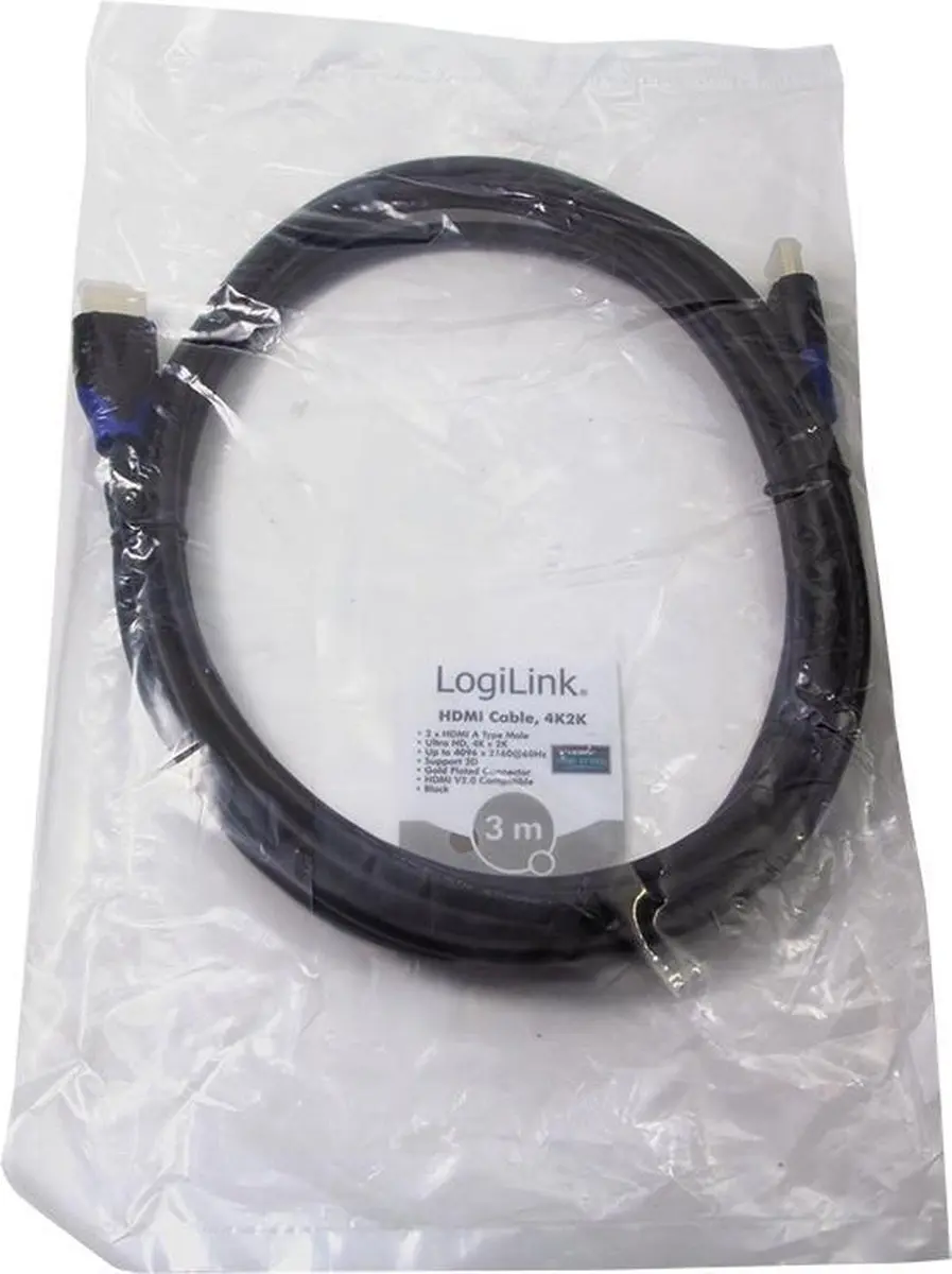 Logilink HDMI-kabel CH0063 3m - Zwart