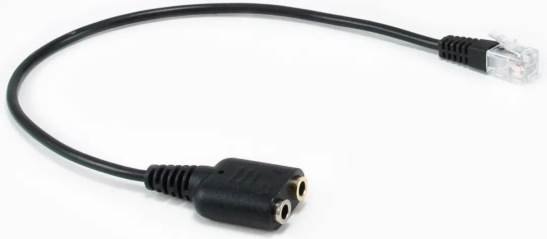 Equip 147944 audio kabel 0,25 meter RJ-9 2 x 3.5mm Zwart