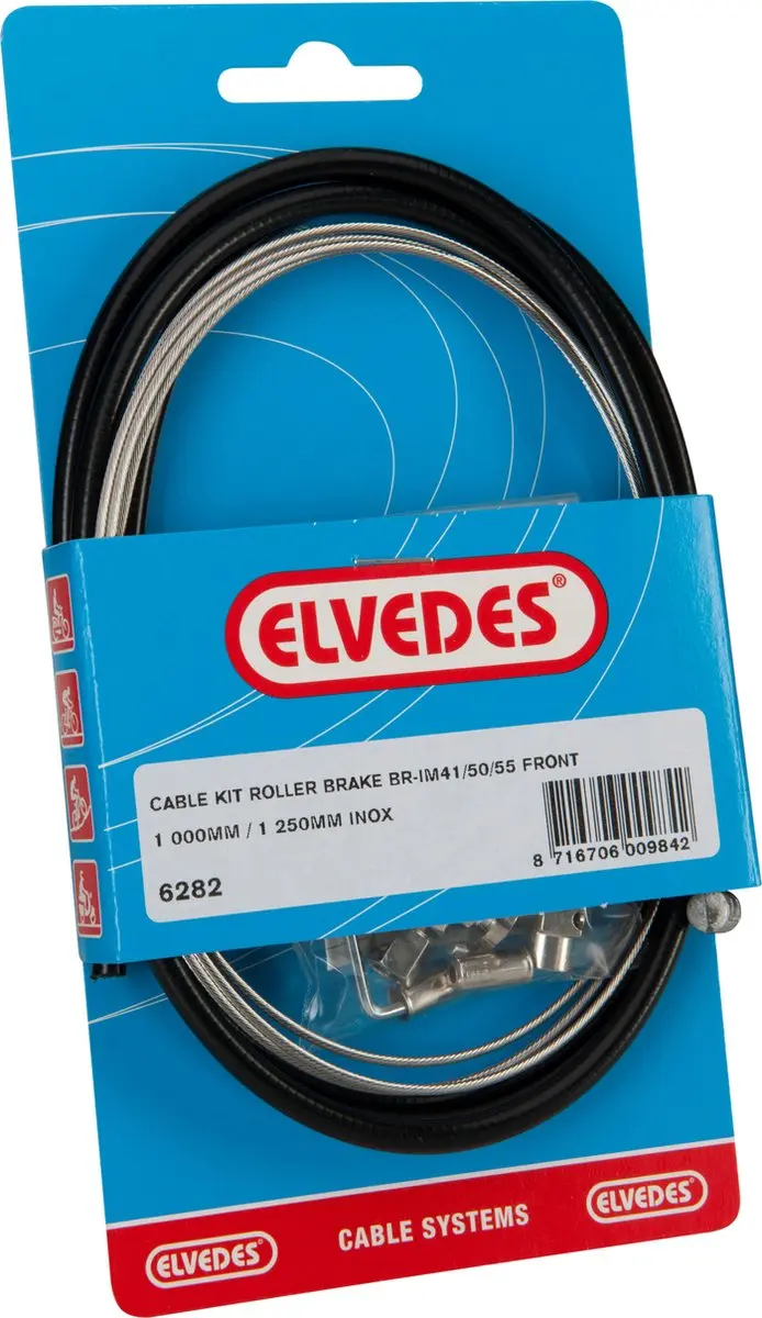 Rollerbrake kabelkit Elvedes BR-IM41/50/53 1000mm / 1250mm RVS