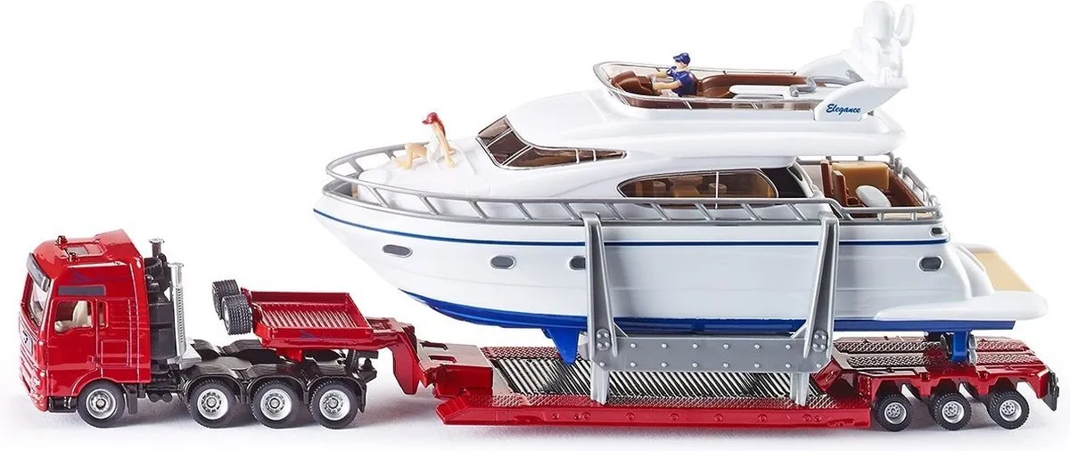 SIKU 1849 Zwaartransport met Jacht 1:87