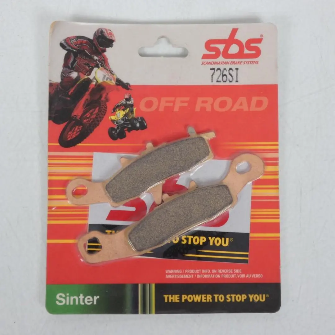Paire plaquette de frein 726SI SBS pour moto Suzuki 85 RM petites roues 2005-13