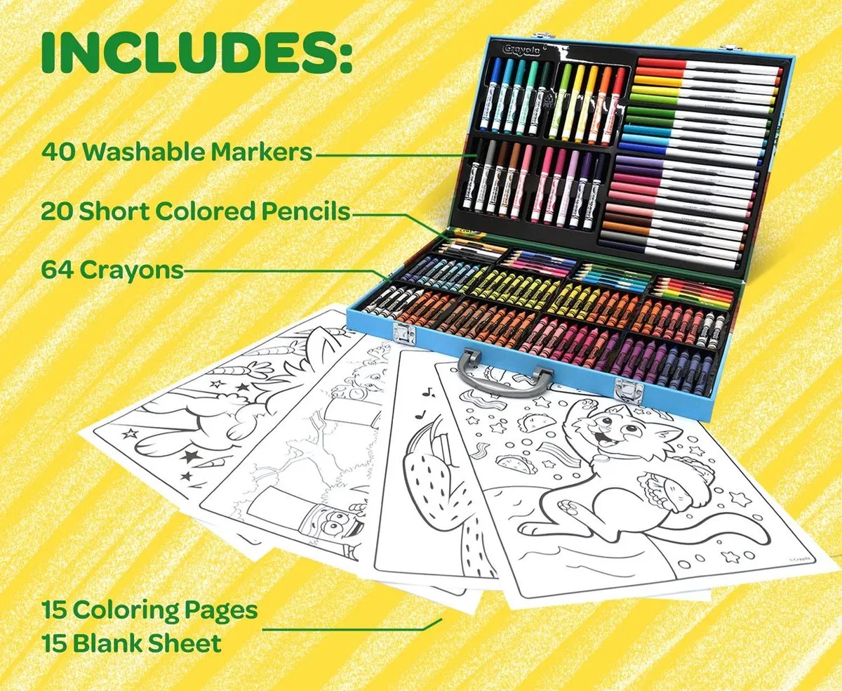 Crayola Inspiration Art Case Knutselkoffer - 155 Stuks - Veelkleurig