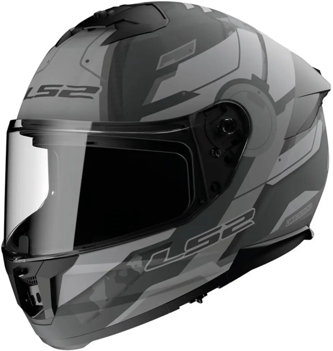 LS2 FF808 Stream II Shadow Mat Titanium Grijs Integraalhelm M