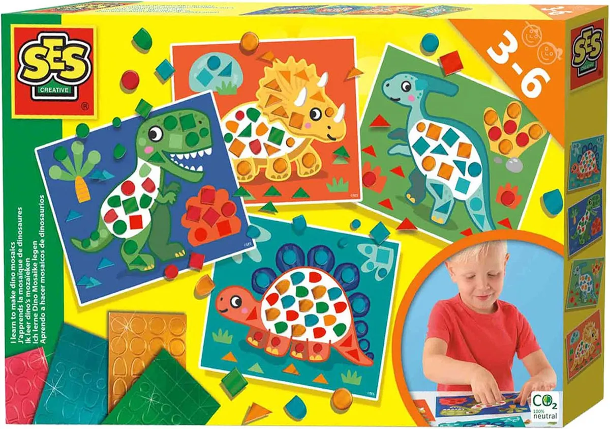 SES Creative Dino’s Mozaïeken Knutselset