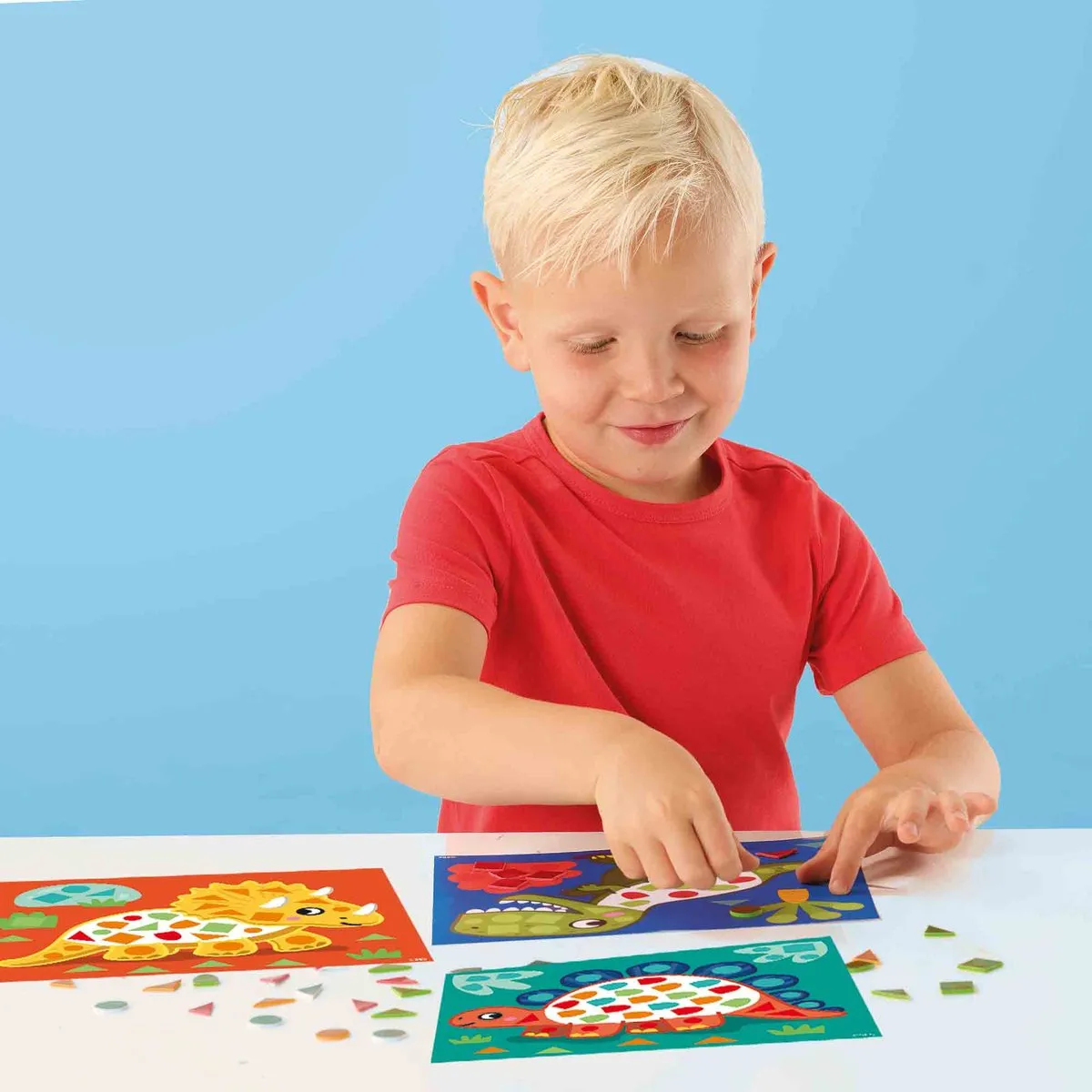 SES Creative Dino’s Mozaïeken Knutselset - 4 Grote Kaarten