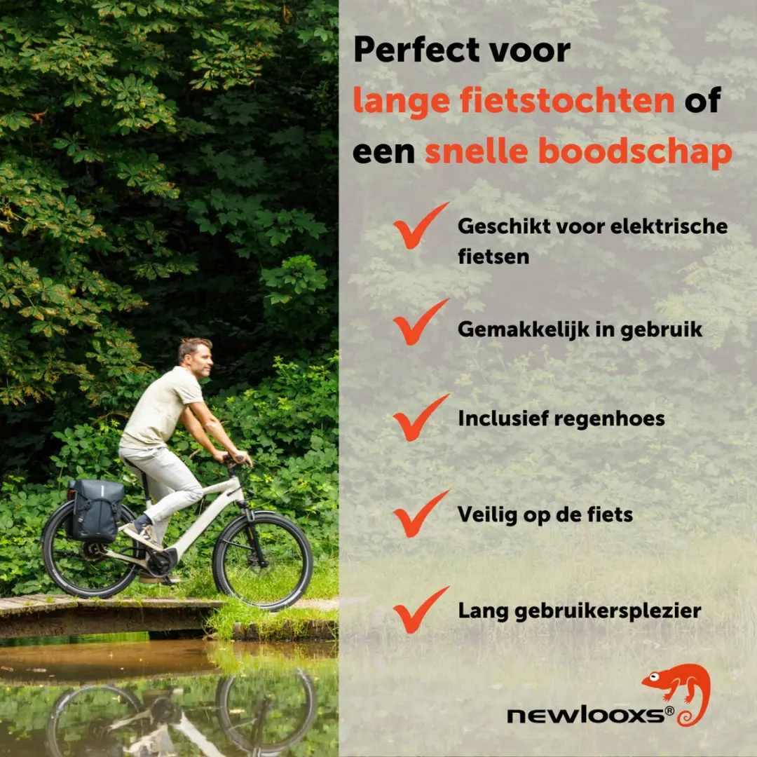 New Looxs Sports Double Fietstas 40L - Zwart - afbeelding 6 van 6