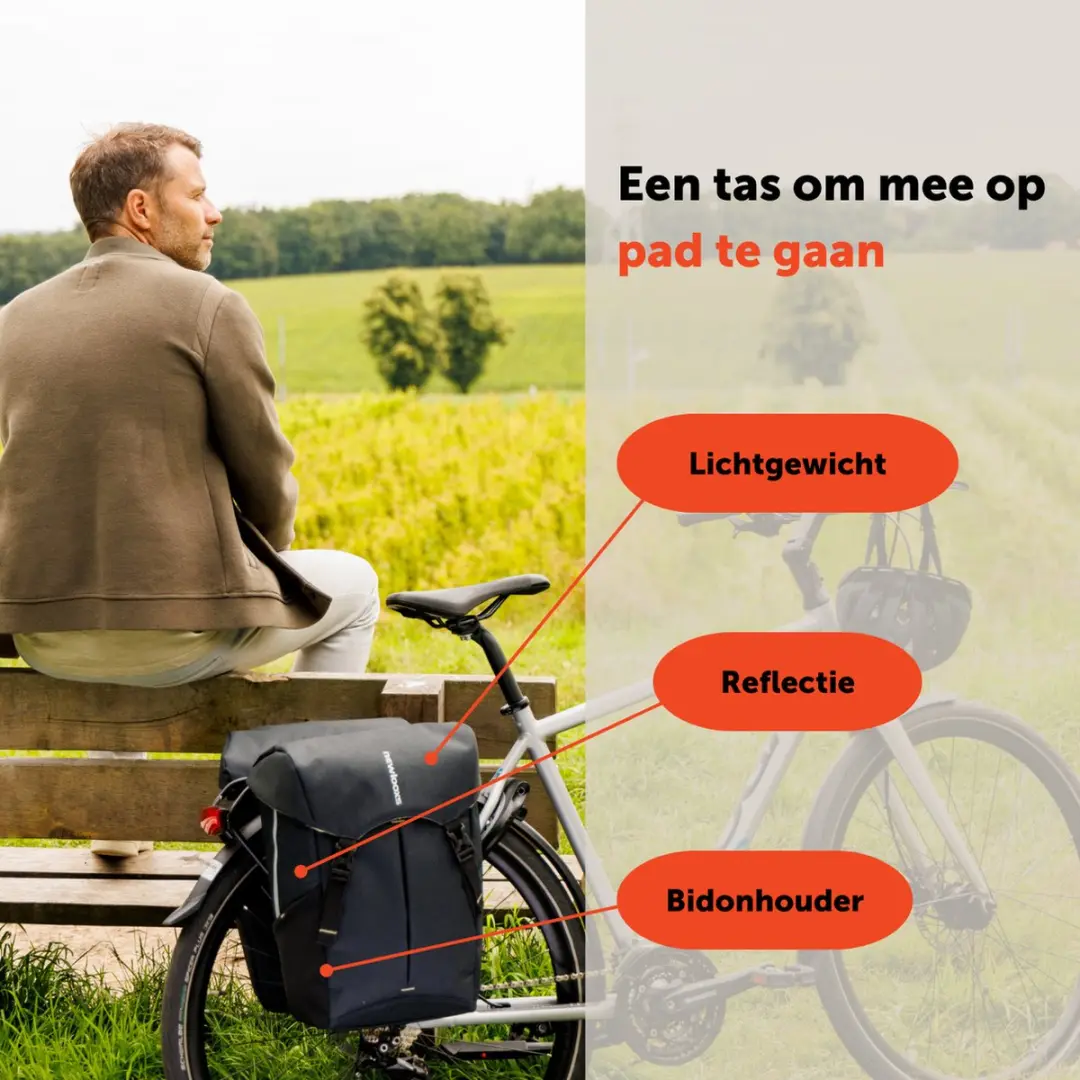 New Looxs Sports Double Fietstas 40L - Zwart