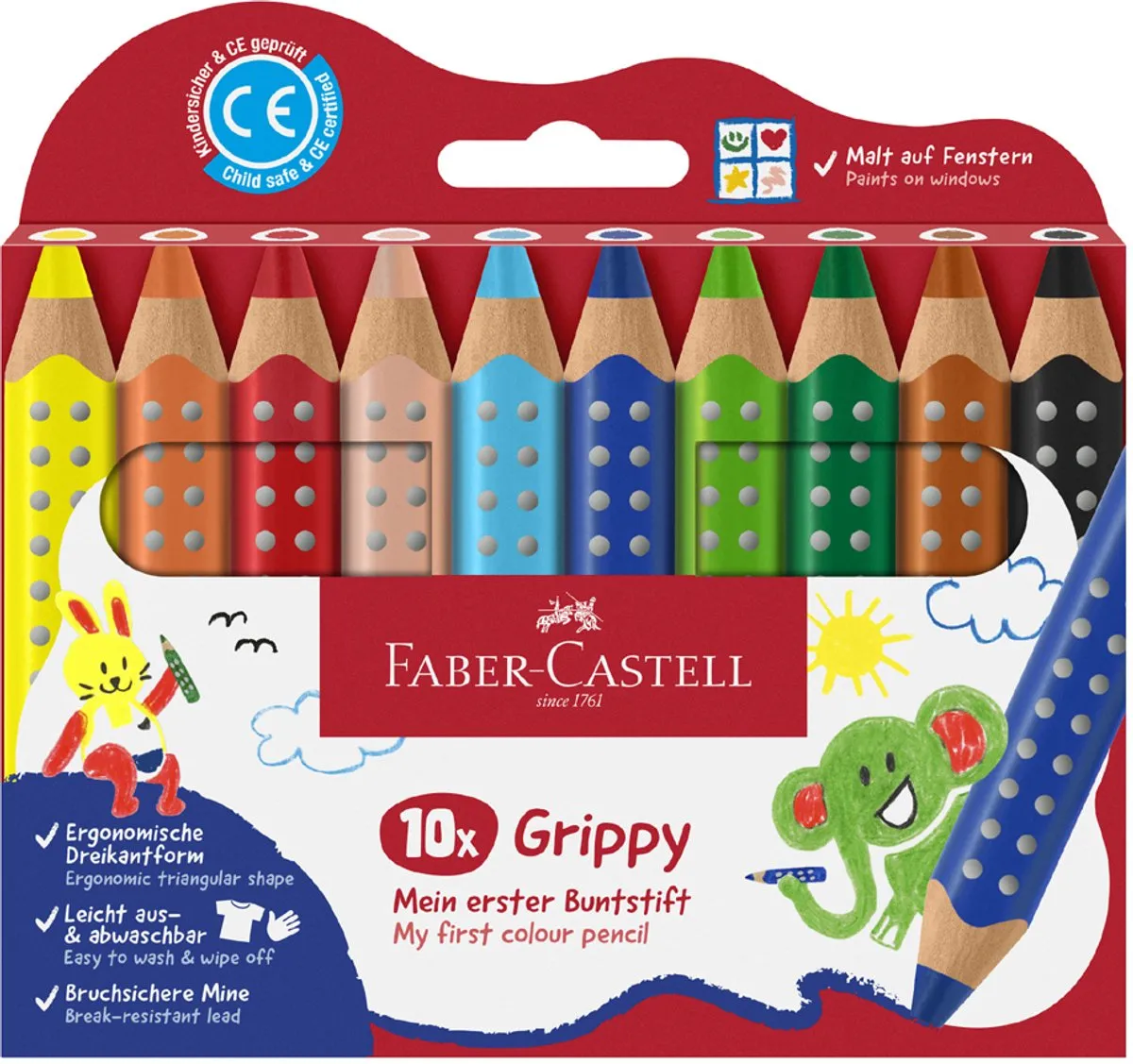 Faber-Castell Grippy Driekantige Kleurpotloden