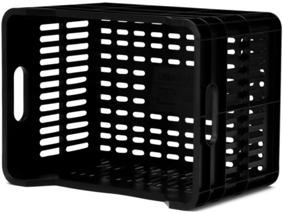 URBAN PROOF Junior Fietskrat 15L - Gerecycled Kunststof - Zwart