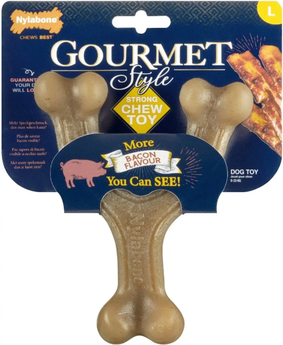 Nylabone Gourmet Wishbone Bacon