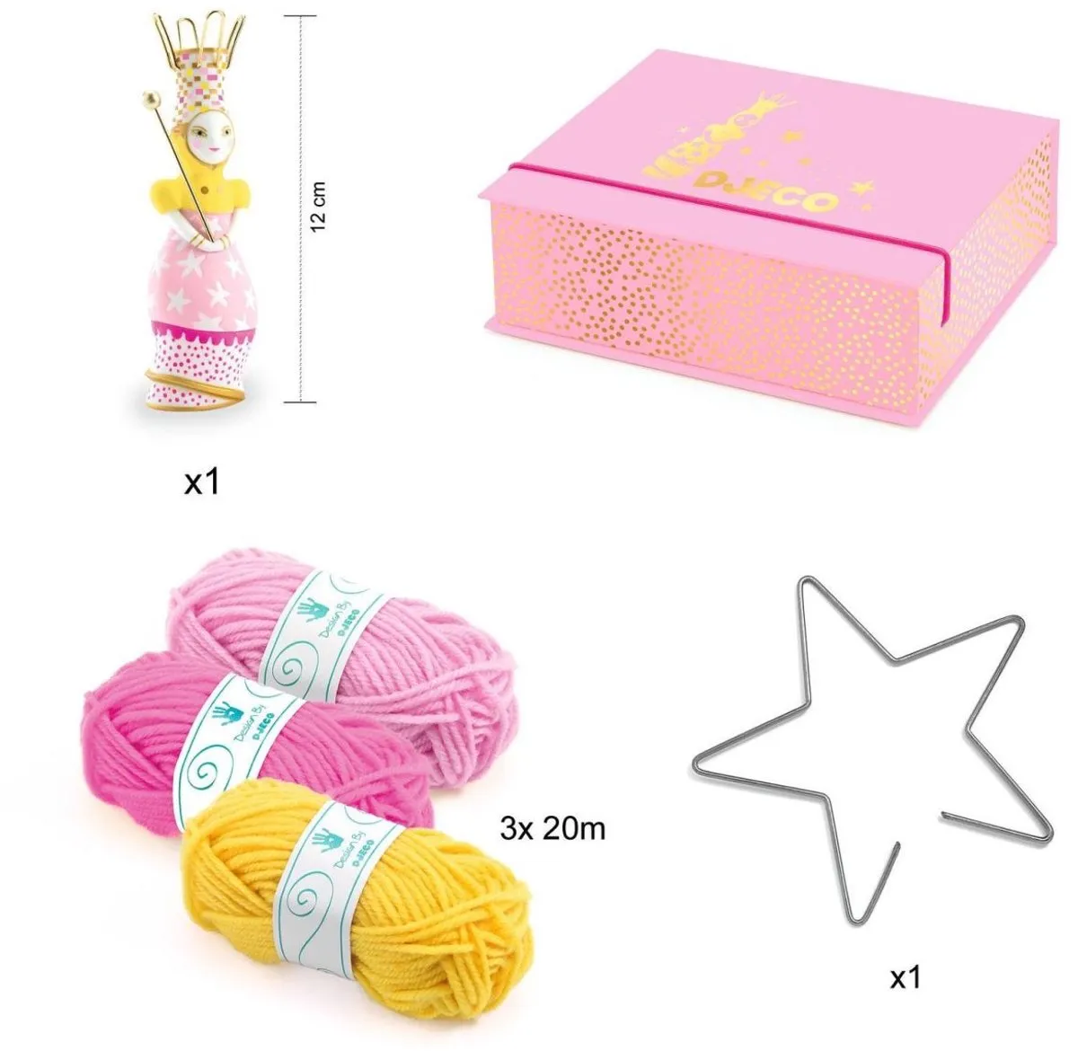 Djeco French Knitting Princess - Multicolor - afbeelding 6 van 6