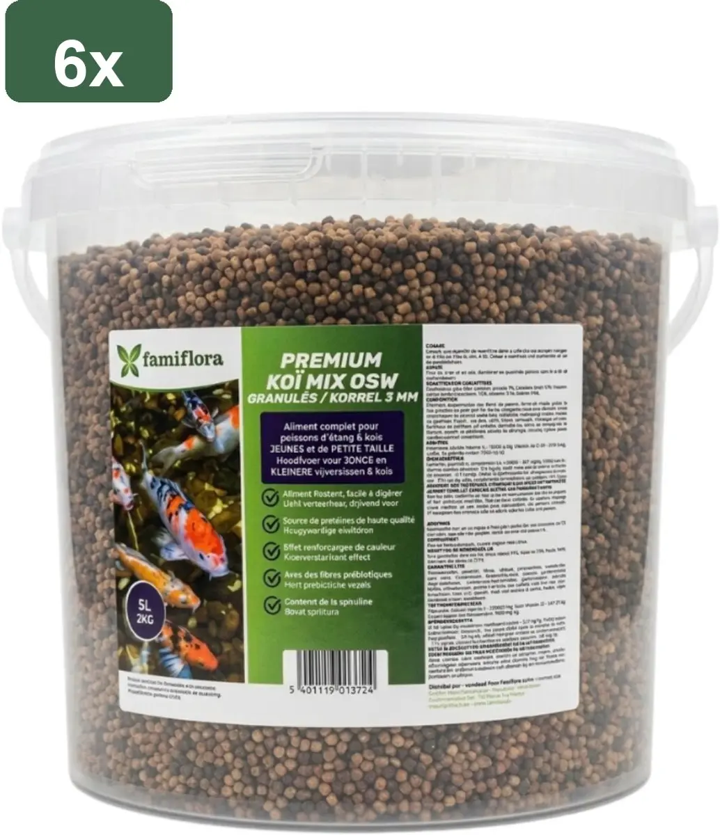 Famiflora Koi Mix OSW 12KG Koivoer 3mm - 30L (6x5L)