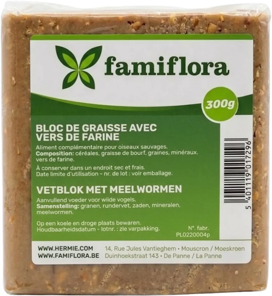Famiflora Vetblok Pindakaas Tuinvogels 24 Stuks