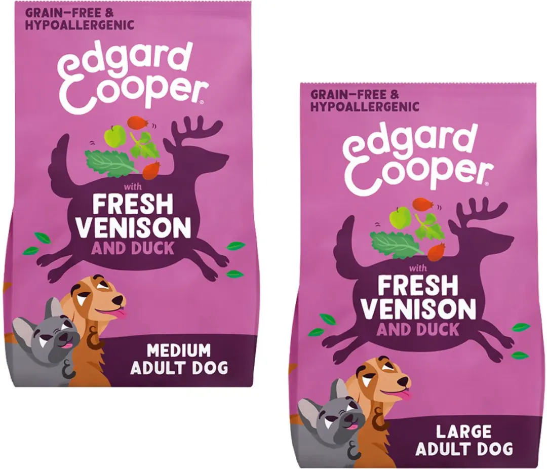 Edgard & Cooper Adult Hondenbrokken Grote Hond - Hert & Eend 12kg