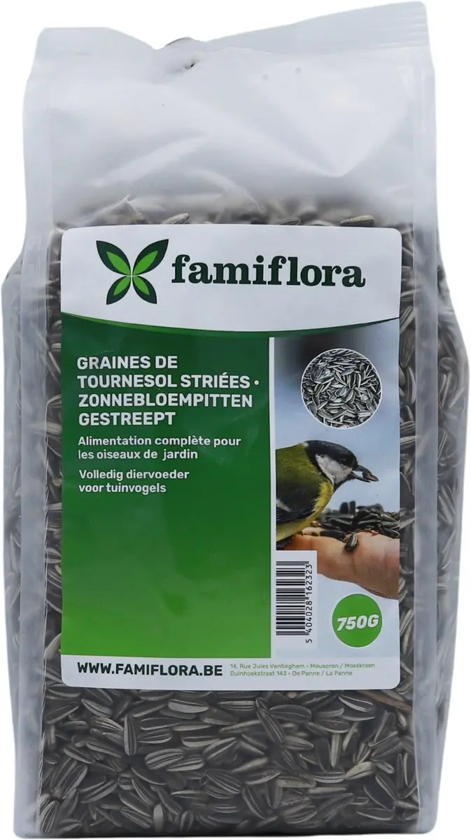 Famiflora Gestreepte Zonnebloempitten 750g