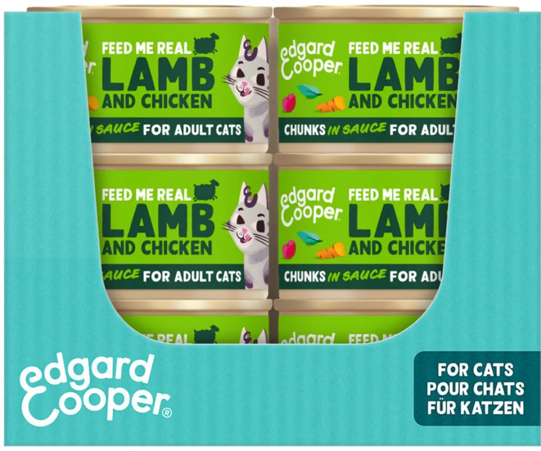 Edgard & Cooper Natvoer Lam & Kip Gesteriliseerde Kat 18x85g - afbeelding 6 van 6