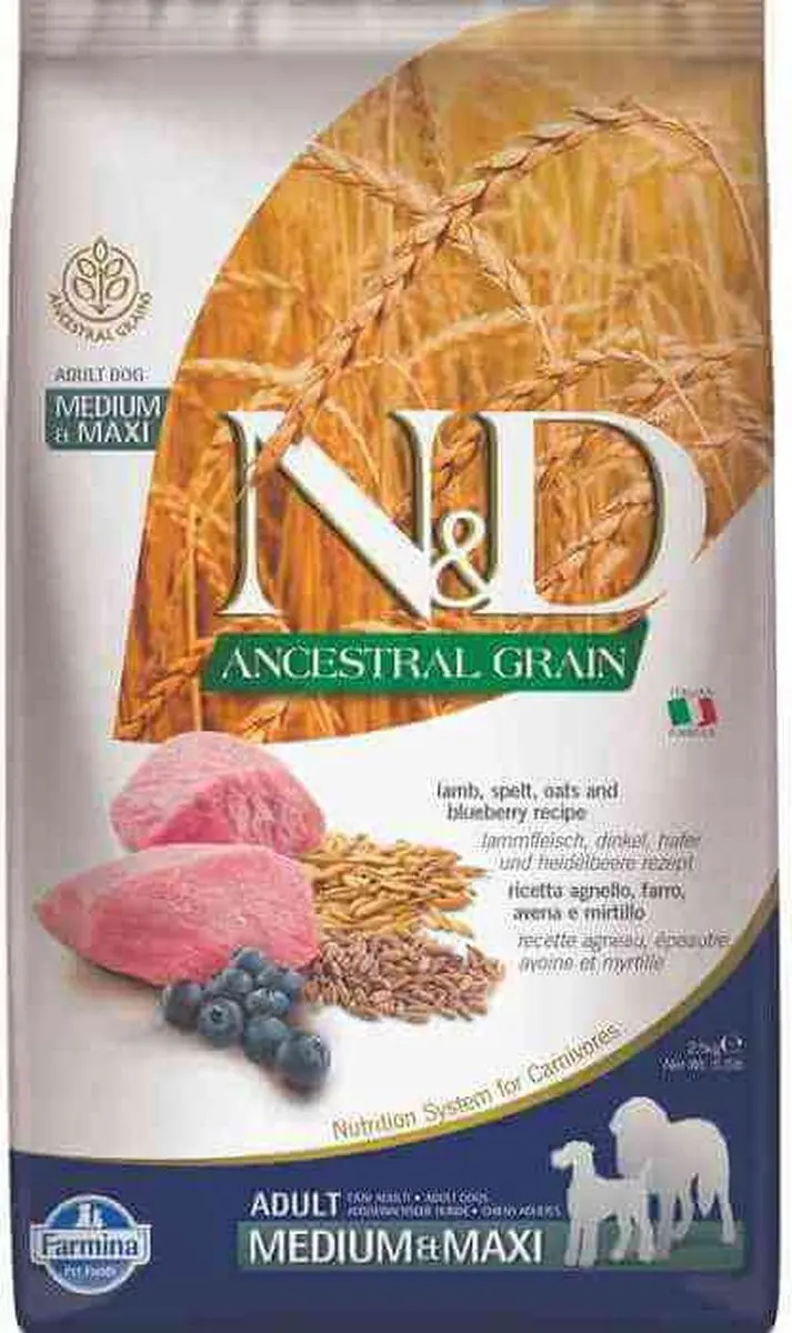 N&D Ancestral Grain Lam Medium/Maxi Hondenvoer 2,5kg