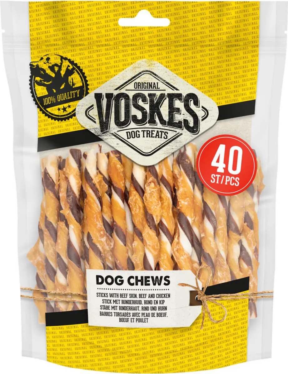 Voskes Rawhide Sticks Kip - 15x400g - afbeelding 6 van 6