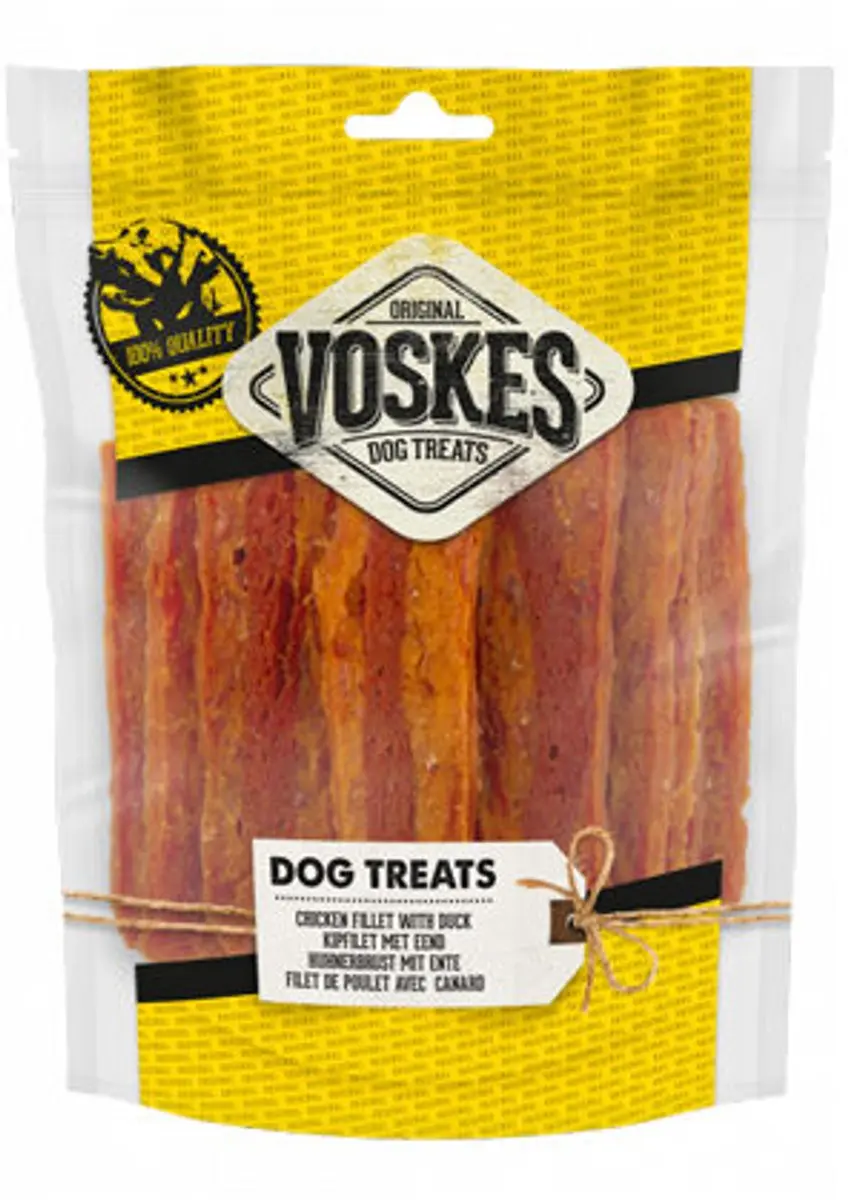 Voskes Hondensnacks Kip Filet Lam 400g