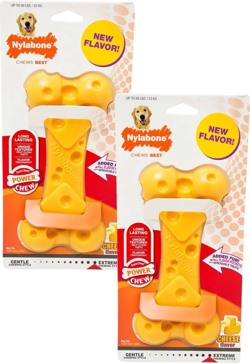 Nylabone Durachew Cheese Bone Geel