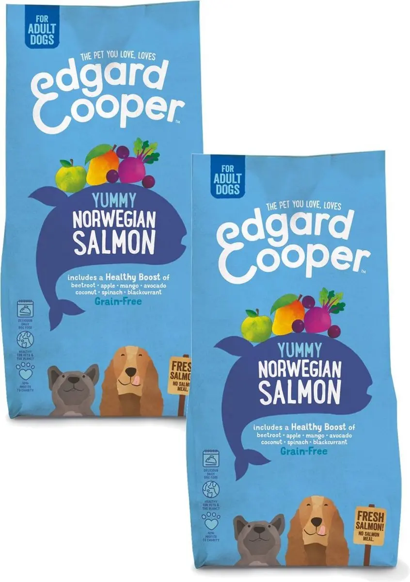 Edgard & Cooper Yummy Salmon Rode Biet Appel Hondenvoer - 2x12kg