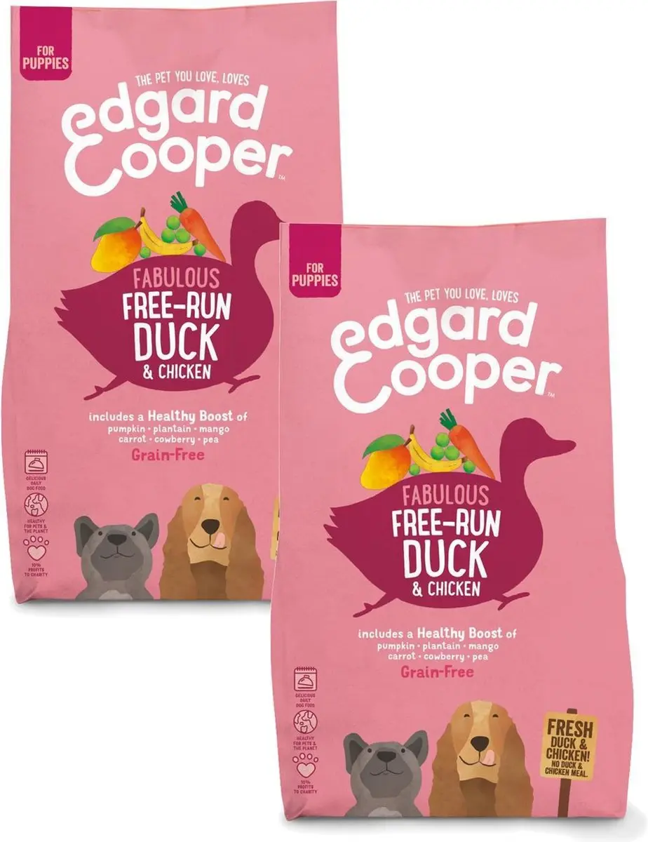 Edgard & Cooper Free-Run Duck Puppy Eend&Kip&Banaan