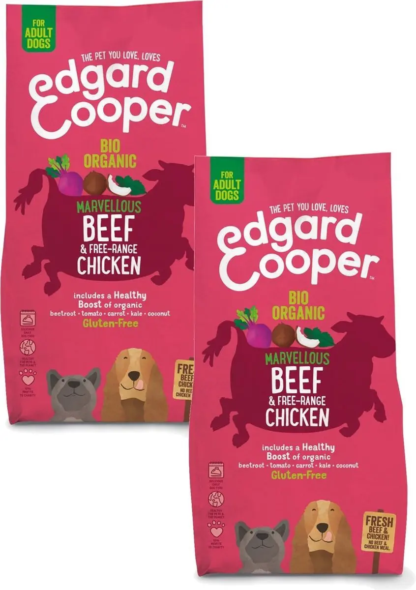 Edgard&Cooper Bio Organic Beef Adult Rund&Kip&Rode Biet