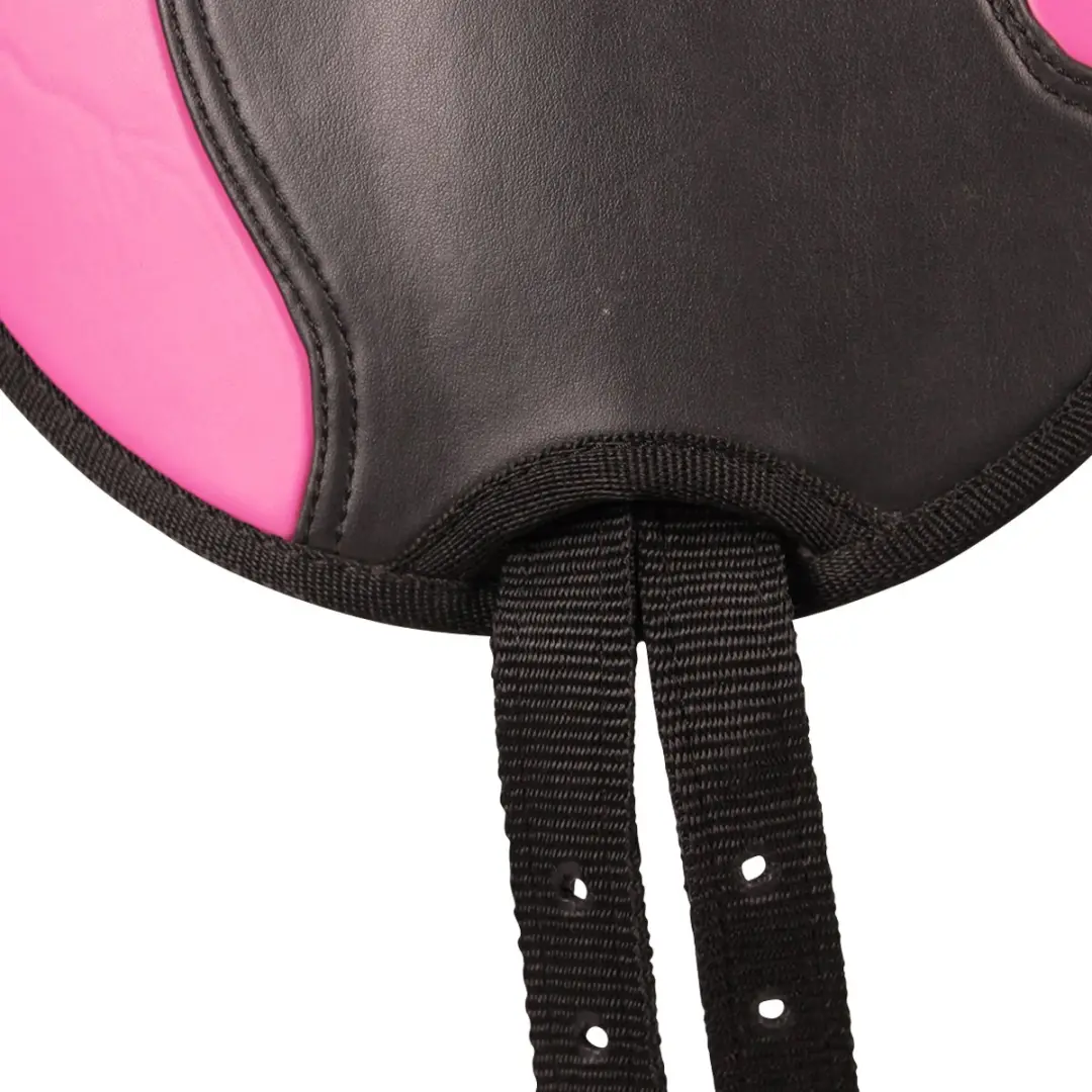 QHP Shetland Zadel 14 inch - Roze - inclusief beugels & singel